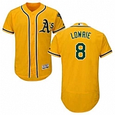 Oakland Athletics #8 Jed Lowrie Yellow Flexbase Stitched Jersey DingZhi,baseball caps,new era cap wholesale,wholesale hats