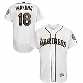 Seattle Mariners #18 Hisashi Iwakuma White Memorial Day Flexbase Stitched Jersey DingZhi,baseball caps,new era cap wholesale,wholesale hats