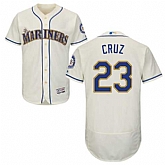 Seattle Mariners #23 Nelson Cruz Cream Flexbase Stitched Jersey DingZhi,baseball caps,new era cap wholesale,wholesale hats