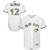 Toronto Blue Jays #12 Roberto Alomar White Memorial Day Flexbase Stitched Jersey DingZhi,baseball caps,new era cap wholesale,wholesale hats