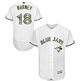 Toronto Blue Jays #18 Darwin Barney White Memorial Day Flexbase Stitched Jersey DingZhi,baseball caps,new era cap wholesale,wholesale hats