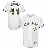 Toronto Blue Jays #41 Aaron Sanchez White Memorial Day Flexbase Stitched Jersey DingZhi,baseball caps,new era cap wholesale,wholesale hats