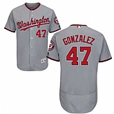 Washington Nationals #47 Gio Gonzalez Gray Flexbase Stitched Jersey DingZhi,baseball caps,new era cap wholesale,wholesale hats