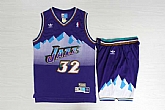 Jazz #32 Karl Malone Purple Hardwood Classics Jersey(With Shorts),baseball caps,new era cap wholesale,wholesale hats