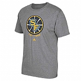 Men's Golden State Warriors Gray Primary Logo T-shirt FengYun,baseball caps,new era cap wholesale,wholesale hats