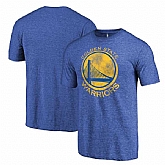 Men's Golden State Warriors Royal Distressed Team Tri Blend T-shirt FengYun,baseball caps,new era cap wholesale,wholesale hats
