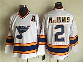 St. Louis Blues #2 Al MacInnis Throwback CCM White Stitched Jersey,baseball caps,new era cap wholesale,wholesale hats