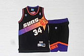 Suns #34 Charles Barkley Black Hardwood Classics Jersey(With Shorts),baseball caps,new era cap wholesale,wholesale hats