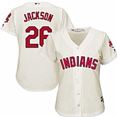 Women Cleveland Indians #26 Austin Jackson Cream New Cool Base Jersey DingZhi,baseball caps,new era cap wholesale,wholesale hats