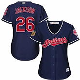 Women Cleveland Indians #26 Austin Jackson Navy New Cool Base Jersey DingZhi,baseball caps,new era cap wholesale,wholesale hats