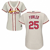 Women St. Louis Cardinals #25 Dexter Fowler Cream New Cool Base Jersey DingZhi,baseball caps,new era cap wholesale,wholesale hats
