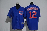 Chicago Cubs #12 Kyle Schwarber Blue New Cool Base Stitched Jersey,baseball caps,new era cap wholesale,wholesale hats