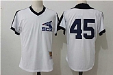 Chicago White Sox #45 Michael Jordan White Mitchell And Ness Throwback Pullover Stitched Jersey,baseball caps,new era cap wholesale,wholesale hats