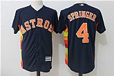 Houston Astros #4 George Springer Navy Blue New Cool Base Stitched Jersey,baseball caps,new era cap wholesale,wholesale hats