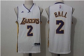 Los Angeles Lakers #2 Lonzo Ball White Swingman Jersey,baseball caps,new era cap wholesale,wholesale hats