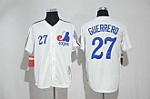 Montreal Expos #27 Guerrero White Mitchell And Ness Throwback Stitched Jersey,baseball caps,new era cap wholesale,wholesale hats