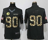 Nike Limited Pittsburgh Steelers #90 T.J. Watt Anthracite Salute To Service Jersey,baseball caps,new era cap wholesale,wholesale hats