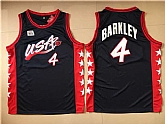 Team USA Basketball #4 Charles Barkley Navy Blue Dream Team III Jersey,baseball caps,new era cap wholesale,wholesale hats