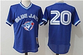 Toronto Blue Jays #20 Josh Donaldson Blue Mitchell And Ness Throwback Pullover Stitched Jersey,baseball caps,new era cap wholesale,wholesale hats