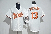 Youth Baltimore Orioles #13 Manny Machado White New Cool Base Jersey,baseball caps,new era cap wholesale,wholesale hats