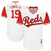 Cincinnati Reds #19 Joey Votto Tokki Majestic White 2017 Players Weekend Jersey,baseball caps,new era cap wholesale,wholesale hats
