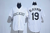 Colorado Rockies #19 Charlie Blackmon White New Cool Base Stitched Jerseys,baseball caps,new era cap wholesale,wholesale hats