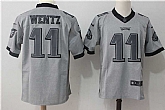 Nike Philadelphia Eagles #11 Carson Wentz Gridiron Gray II Stitched Limited Jersey,baseball caps,new era cap wholesale,wholesale hats