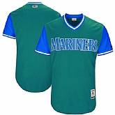 Seattle Mariners Blank Majestic Aqua 2017 Players Weekend Team Jersey,baseball caps,new era cap wholesale,wholesale hats