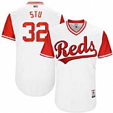 Cincinnati Reds #32 Stuart Turner Stu Majestic White 2017 Players Weekend Jersey JiaSu,baseball caps,new era cap wholesale,wholesale hats