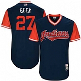 Cleveland Indians #27 Bryan Shaw Geek Majestic Navy 2017 Players Weekend Jersey JiaSu,baseball caps,new era cap wholesale,wholesale hats