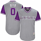 Colorado Rockies #0 Adam Ottavino Otto Majestic Gray 2017 Players Weekend Jersey JiaSu,baseball caps,new era cap wholesale,wholesale hats