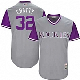 Colorado Rockies #32 Tyler Chatwood Chatty Majestic Gray 2017 Players Weekend Jersey JiaSu,baseball caps,new era cap wholesale,wholesale hats