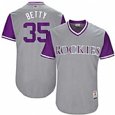 Colorado Rockies #35 Chad Bettis Betty Majestic Gray 2017 Players Weekend Jersey JiaSu,baseball caps,new era cap wholesale,wholesale hats