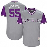 Colorado Rockies #55 Jon Gray Gray Wolf Majestic Gray 2017 Players Weekend Jersey JiaSu,baseball caps,new era cap wholesale,wholesale hats