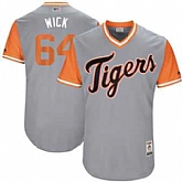 Detroit Tigers #64 Chad Bell Wick Majestic Gray 2017 Players Weekend Jersey JiaSu,baseball caps,new era cap wholesale,wholesale hats
