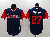 Los Angeles Angels of Anaheim #27 Mike Trout Kiiiiid Navy Majestic Players Weekend Mlb Jerseys,baseball caps,new era cap wholesale,wholesale hats