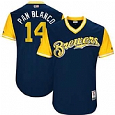 Milwaukee Brewers #14 Hernan Perez Pan Blanco Majestic Navy 2017 Players Weekend Jersey JiaSu,baseball caps,new era cap wholesale,wholesale hats