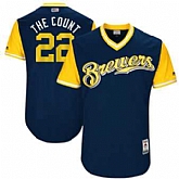 Milwaukee Brewers #22 Matt Garza The Count Majestic Navy 2017 Players Weekend Jersey JiaSu,baseball caps,new era cap wholesale,wholesale hats