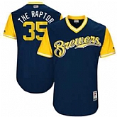 Milwaukee Brewers #35 Brent Suter The Raptor Majestic Navy 2017 Players Weekend Jersey JiaSu,baseball caps,new era cap wholesale,wholesale hats