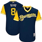 Milwaukee Brewers #8 Ryan Braun Ocho Majestic Navy 2017 Players Weekend Jersey JiaSu,baseball caps,new era cap wholesale,wholesale hats