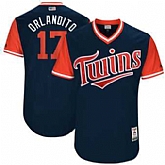 Minnesota Twins #17 Jose Berrios Orlandito Majestic Navy 2017 Players Weekend Jersey JiaSu,baseball caps,new era cap wholesale,wholesale hats