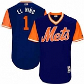 New York Mets #1 Amed Rosario El Nino Majestic Royal 2017 Players Weekend Jersey JiaSu,baseball caps,new era cap wholesale,wholesale hats