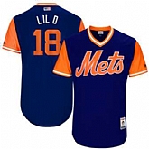 New York Mets #18 Travis D'Arnaud Lil D Majestic Royal 2017 Players Weekend Jersey JiaSu,baseball caps,new era cap wholesale,wholesale hats