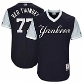 New York Yankees #77 Clint Frazier Red Thunder Majestic Navy 2017 Players Weekend Jersey JiaSu,baseball caps,new era cap wholesale,wholesale hats