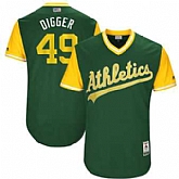 Oakland Athletics #49 Kendall Graveman Digger Majestic Green 2017 Players Weekend Jersey JiaSu,baseball caps,new era cap wholesale,wholesale hats
