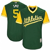 Oakland Athletics #5 Jake Smolinski Smo Majestic Green 2017 Players Weekend Jersey JiaSu,baseball caps,new era cap wholesale,wholesale hats