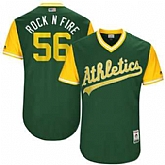 Oakland Athletics #56 Chris Smith Rock n Fire Majestic Green 2017 Players Weekend Jersey JiaSu,baseball caps,new era cap wholesale,wholesale hats
