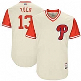 Philadelphia Phillies #13 Freddy Galvis Toco Majestic Tan 2017 Players Weekend Jersey JiaSu,baseball caps,new era cap wholesale,wholesale hats