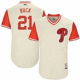 Philadelphia Phillies #21 Clay Buchholz Buck Majestic Tan 2017 Players Weekend Jersey JiaSu,baseball caps,new era cap wholesale,wholesale hats