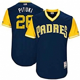 San Diego Padres #26 Yangervis Solarte Pituki Majestic Navy 2017 Players Weekend Jersey JiaSu,baseball caps,new era cap wholesale,wholesale hats